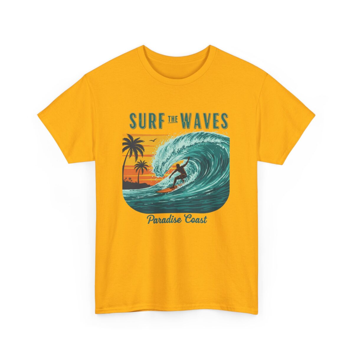 Surf the waves Unisex Heavy Cotton Tee - Image 15