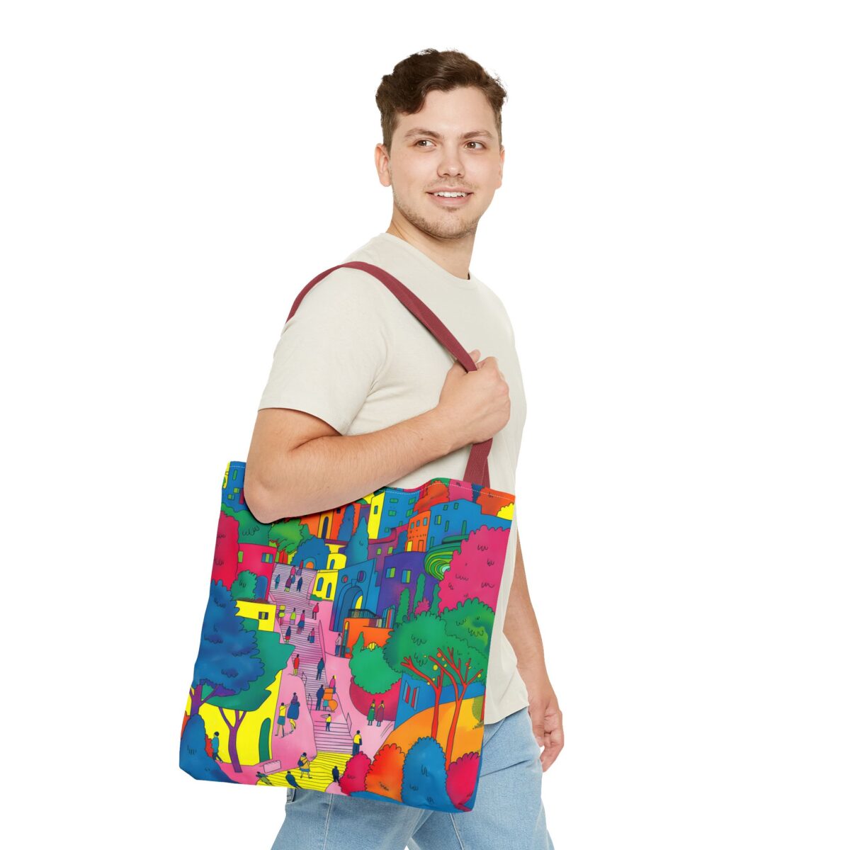 The hillside village in Korea Tote Bag (AOP) - Image 23
