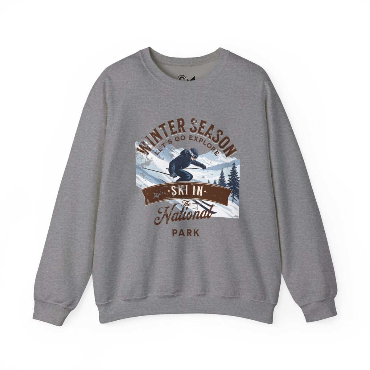 Ski in the national park Unisex Heavy Blend™ Crewneck Sweatshirt - Image 21