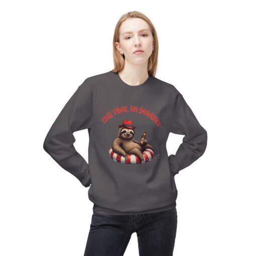 Chill vibes no deadline Unisex Midweight Softstyle Fleece Crewneck Sweatshirt - Image 27