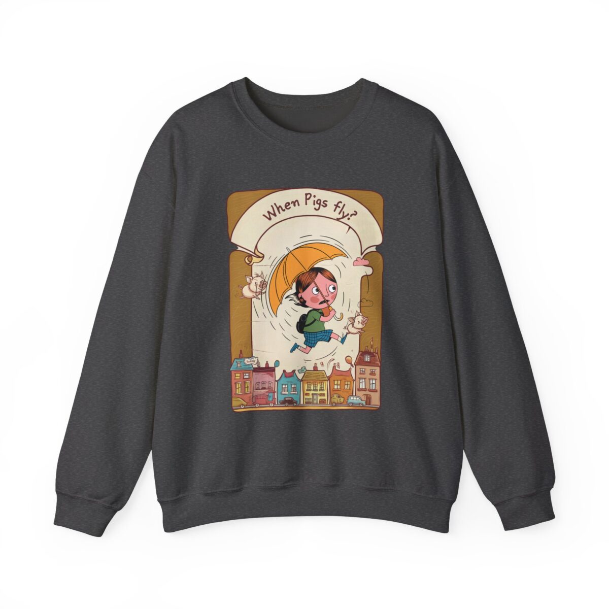 When pigs fly? Unisex Heavy Blend™ Crewneck Sweatshirt - Image 17