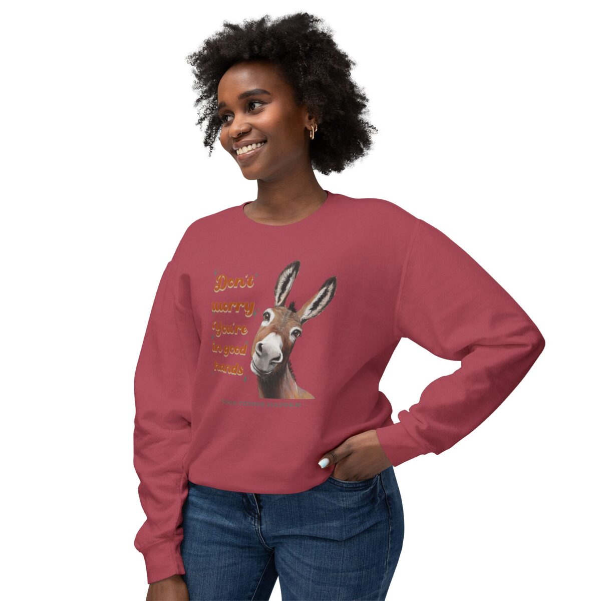 You're in good hands Unisex Lightweight Crewneck Sweatshirt - Image 27