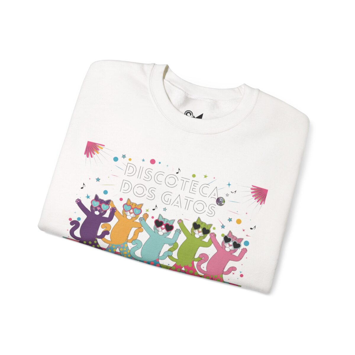 Discoteca dos Gatos Unisex Heavy Blend™ Crewneck Sweatshirt - Image 3