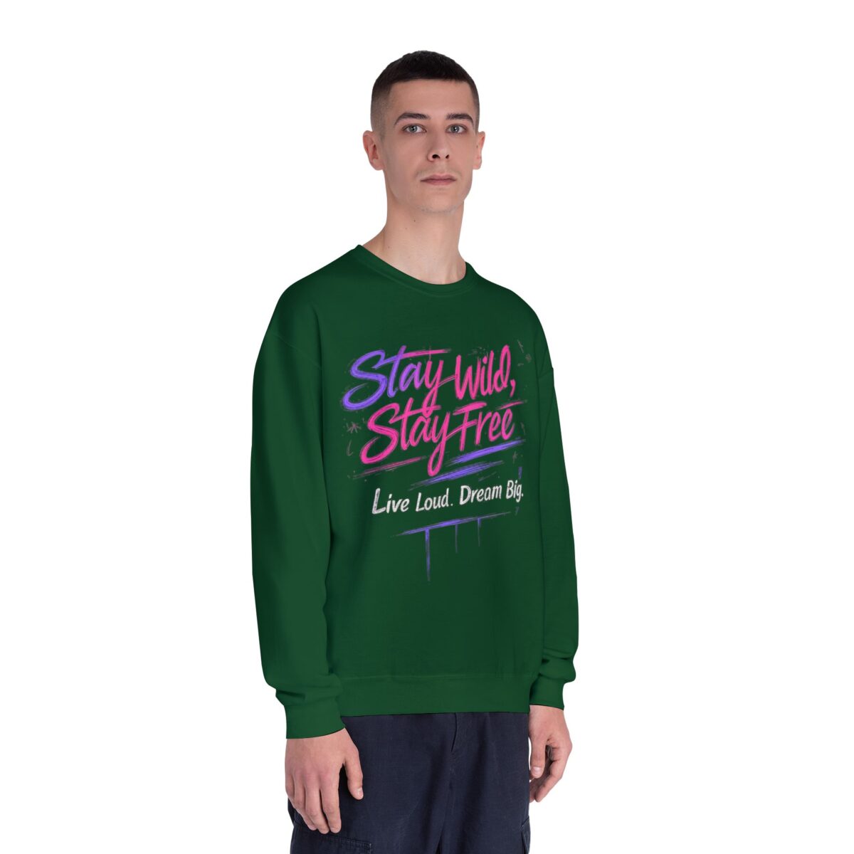 Stay wild Stay free Unisex NuBlend® Crewneck Sweatshirt - Image 11