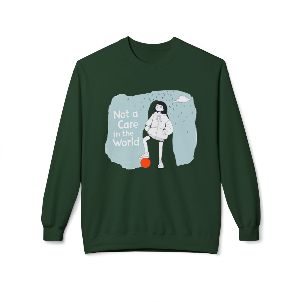 Not a care in the world Unisex Midweight Softstyle Fleece Crewneck Sweatshirt - Image 17