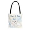 Paws & Love Dog Tote Bag - Cute Pet Lover's Carryall