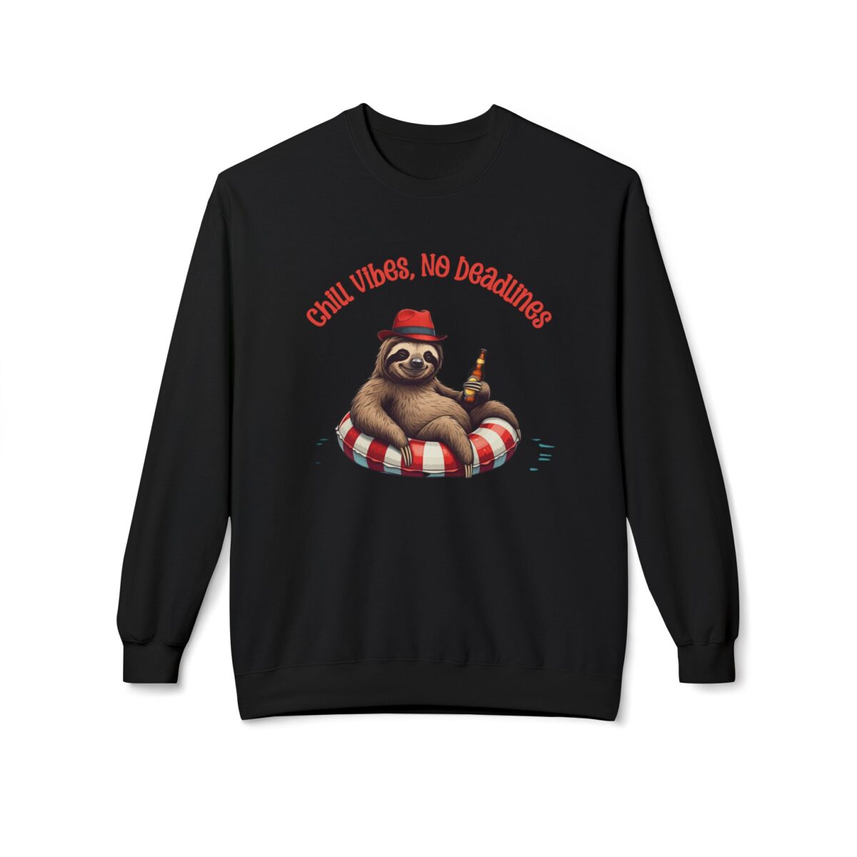 Chill vibes no deadline Unisex Midweight Softstyle Fleece Crewneck Sweatshirt - Image 5