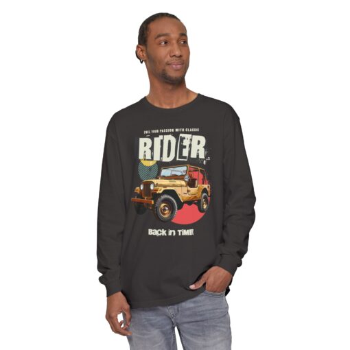 Rider Back in Time Unisex Garment-dyed Long Sleeve T-Shirt - Image 35