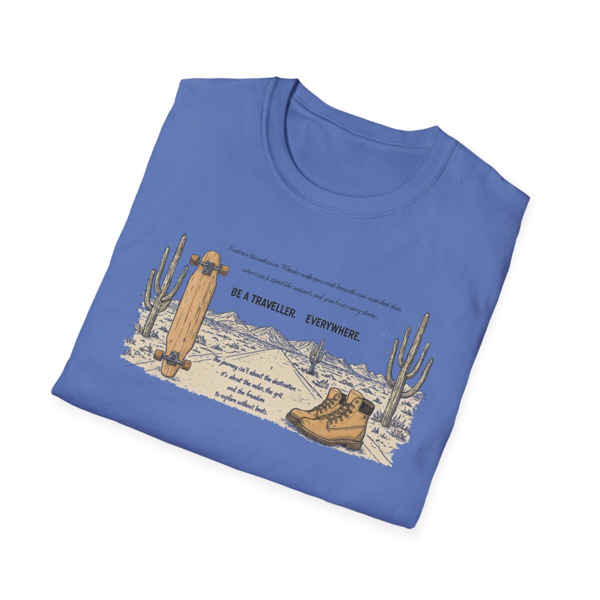 Be a traveller everywhere Unisex Softstyle T-Shirt - Image 24