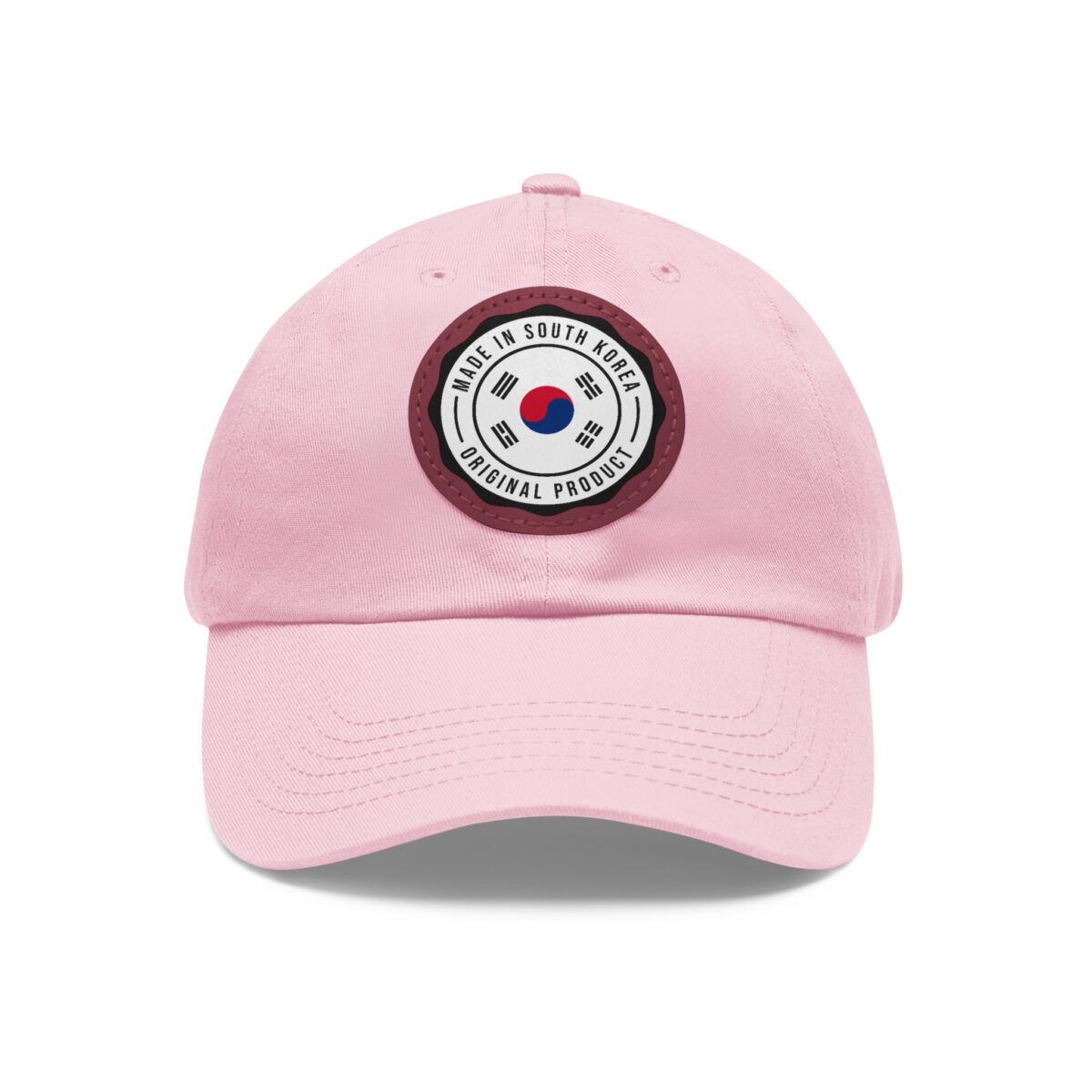 Made in South Korea Hat with Leather Patch (Round) - Image 29