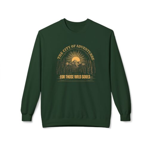 The city of adventure Unisex Midweight Softstyle Fleece Crewneck Sweatshirt - Image 9