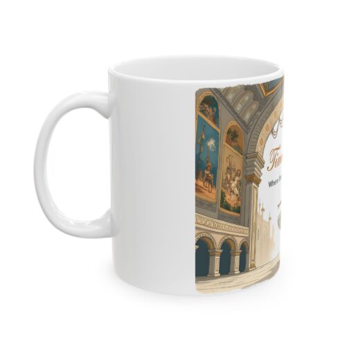 Where the Past Meets the Present Ceramic Mug, (11oz, 15oz) - Image 3