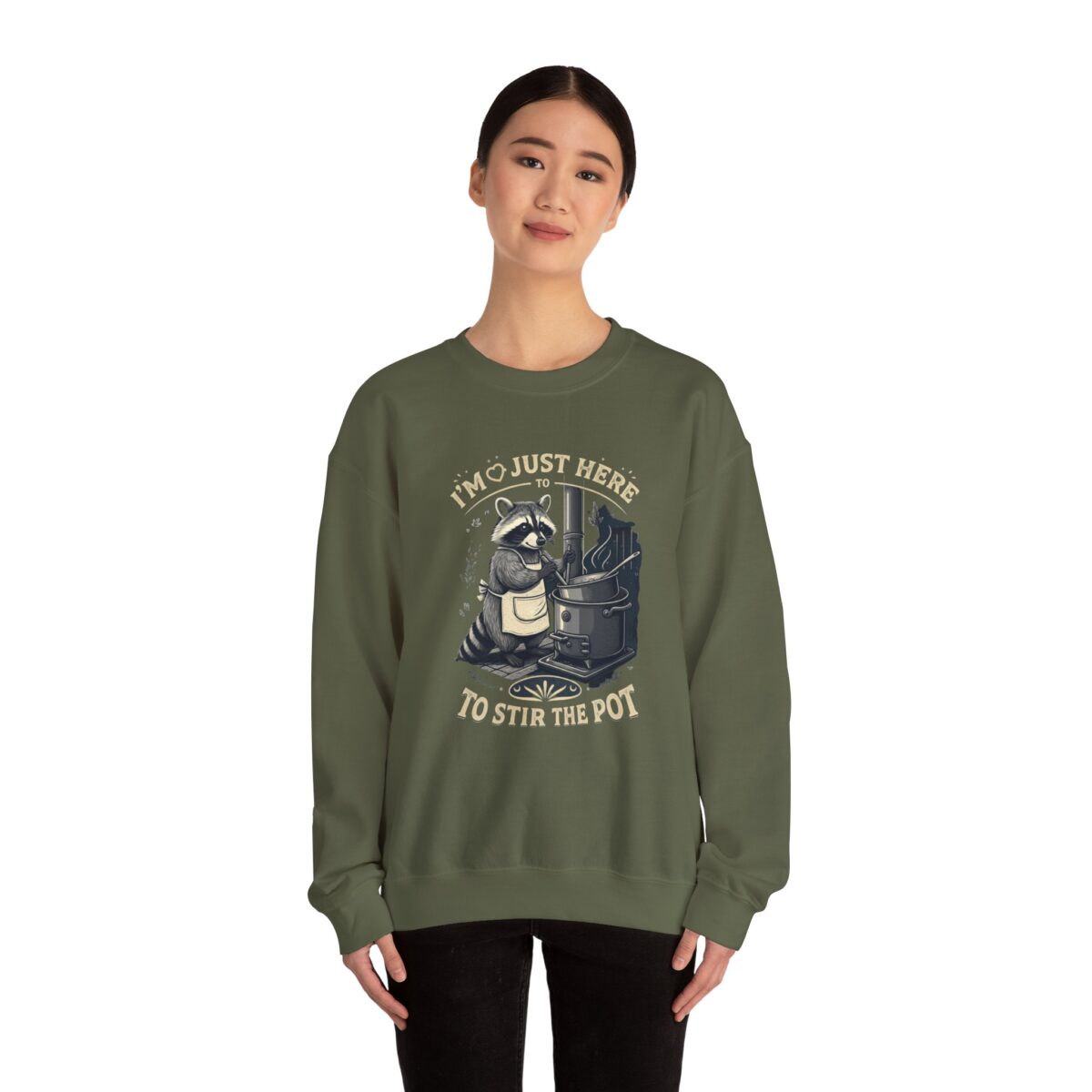 I am just here Unisex Heavy Blend™ Crewneck Sweatshirt - Image 8