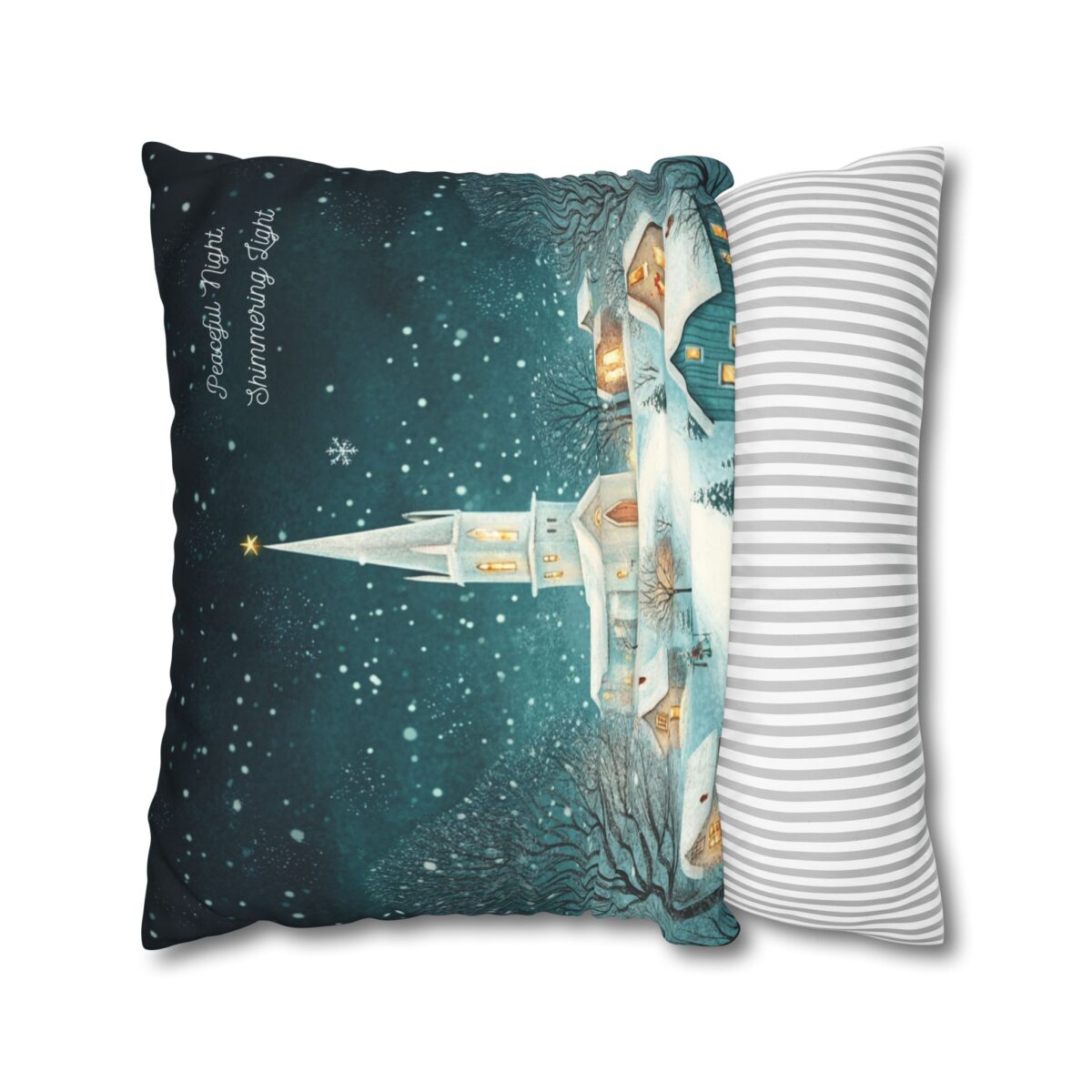 Peaceful night shimmering light Faux Suede Square Pillowcase - Image 14