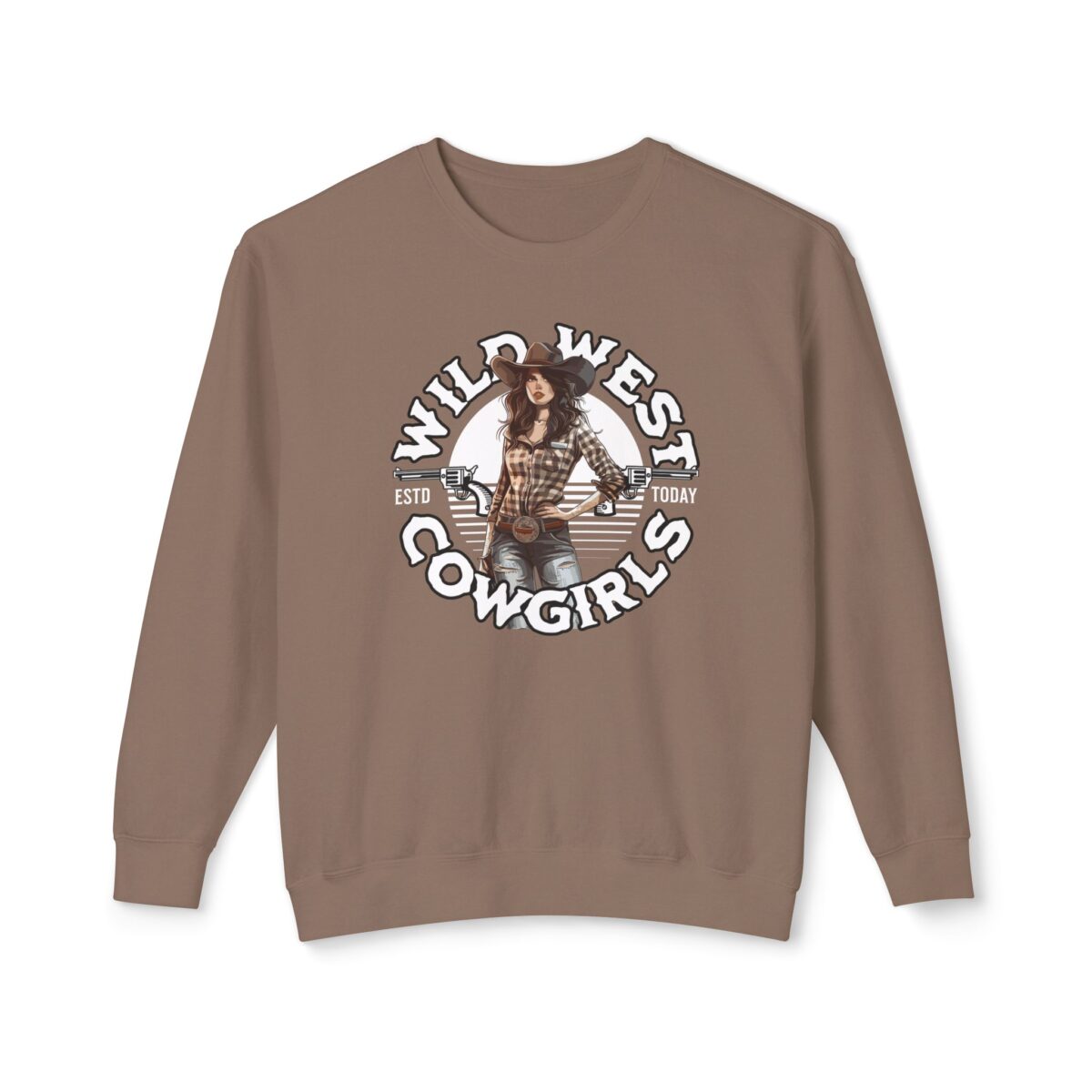 Wild West Cowgirls Unisex Lightweight Crewneck Sweatshirt - Image 13