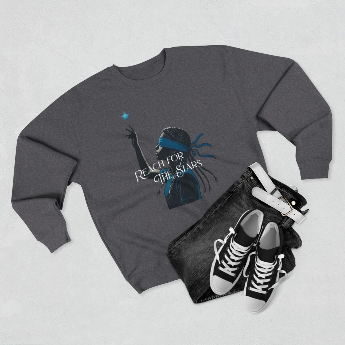 Reach for the stars Unisex Crewneck Sweatshirt - Image 3