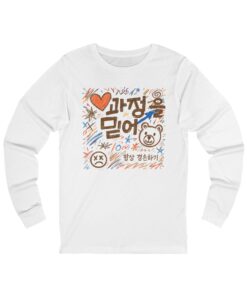 Believe in the Process! Korean Design Unisex Long Sleeve Tee – Perfect for Casual Outfits & Gifts