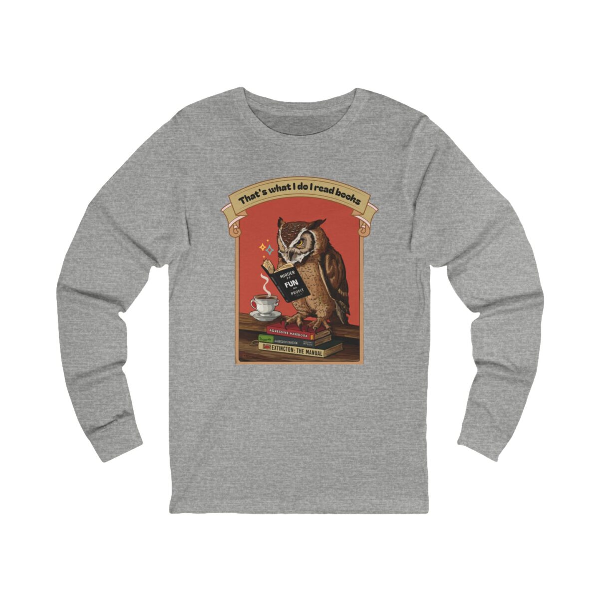 I read books Unisex Jersey Long Sleeve Tee - Image 5