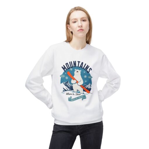 Mountains Unisex Midweight Softstyle Fleece Crewneck Sweatshirt - Image 3
