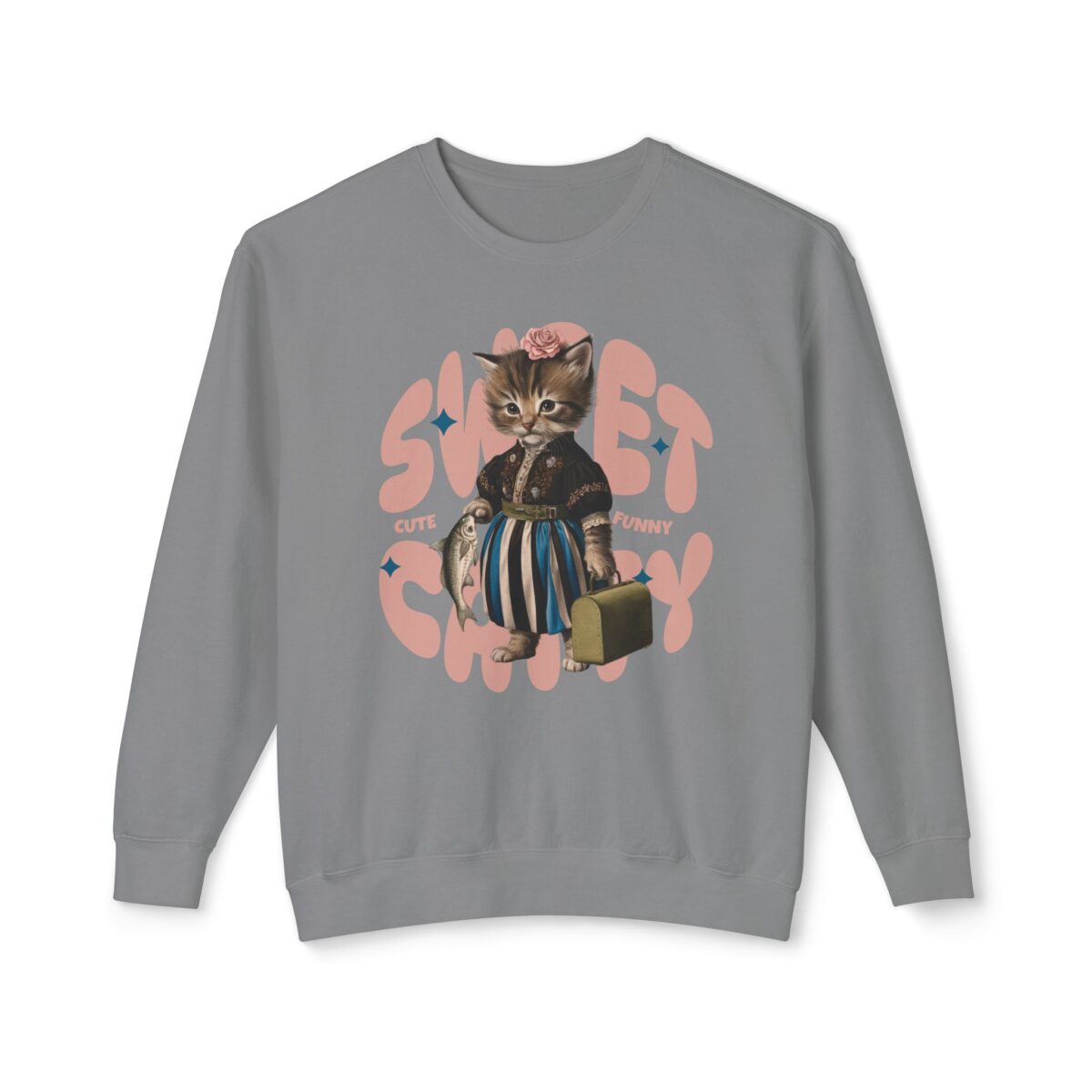 Sweet Catty Unisex Lightweight Crewneck Sweatshirt - Image 21