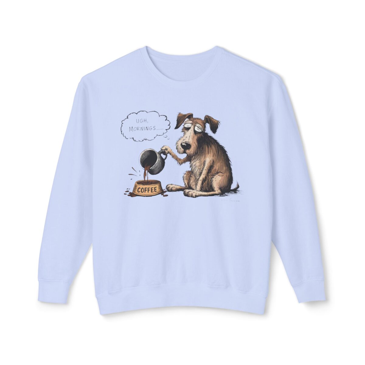 Mornings! Unisex Lightweight Crewneck Sweatshirt - Image 29