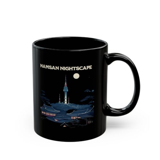Namsan Nightscape Black Mug (11oz, 15oz) - Image 2