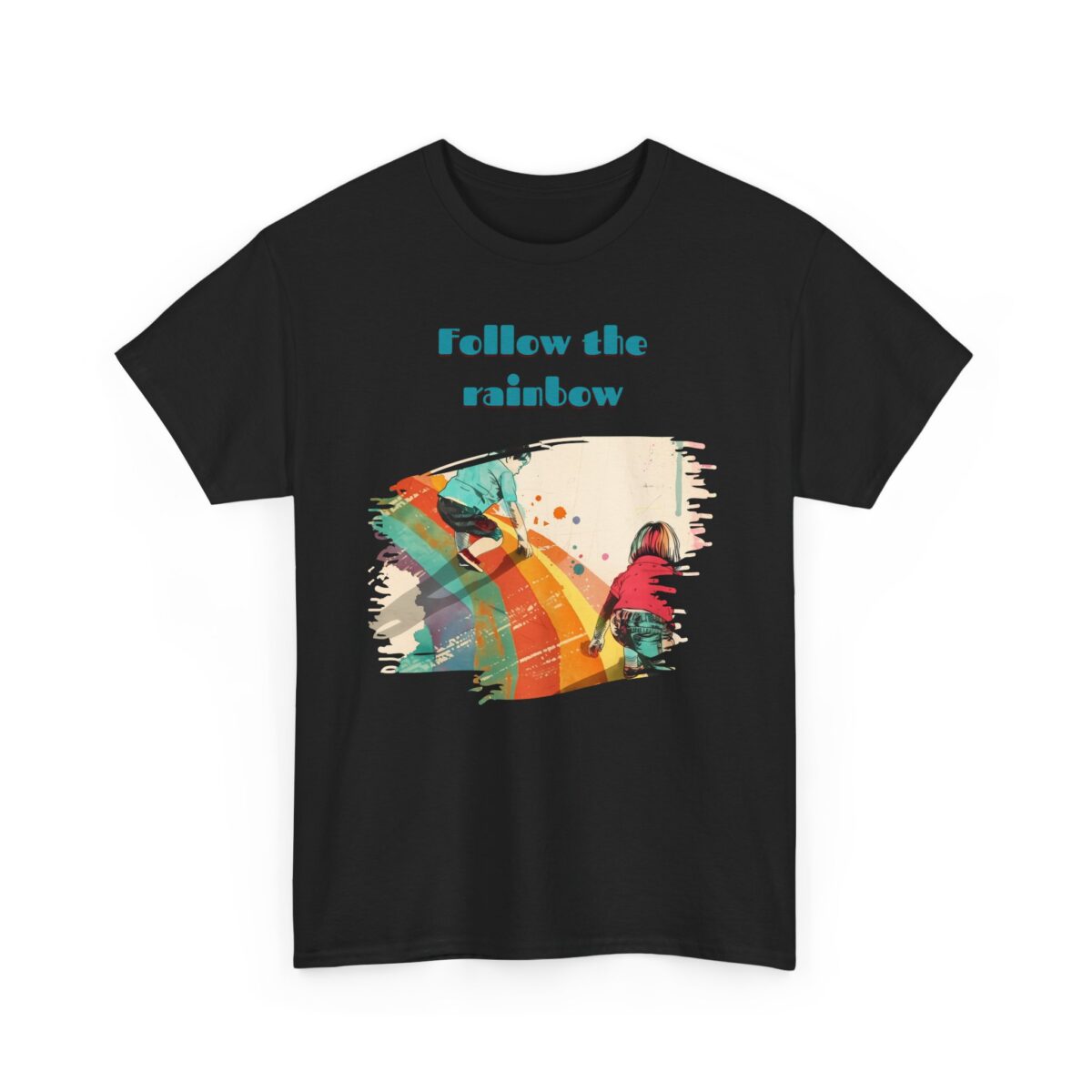Follow the rainbow Unisex Heavy Cotton Tee - Image 11
