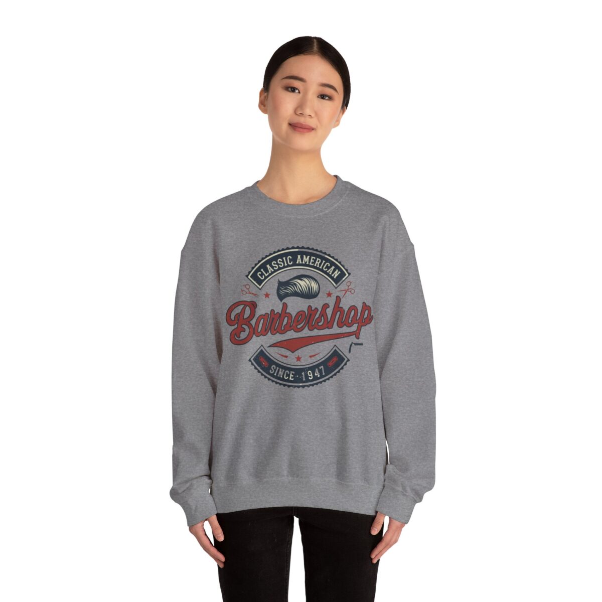 Classic American barbershop Unisex Heavy Blend™ Crewneck Sweatshirt - Image 20