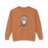 Quirky Owl's Message Unisex Lightweight Crewneck Sweatshirt