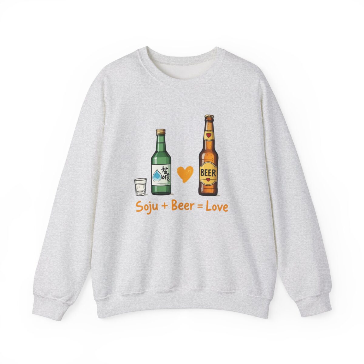 Soju + Beer = Love Unisex Heavy Blend™ Crewneck Sweatshirt