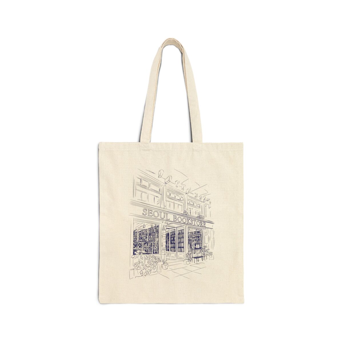 Seoul Bookstore Cotton Canvas Tote Bag