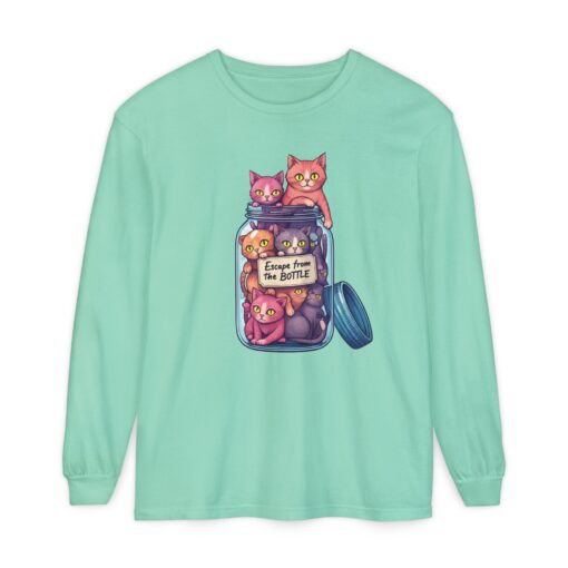 Escape from the bottle Unisex Garment-dyed Long Sleeve T-Shirt - Image 45