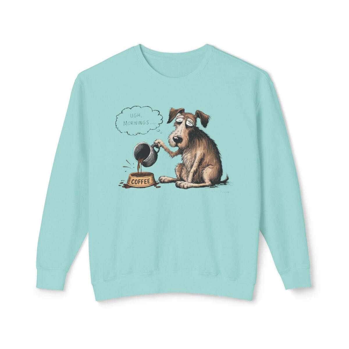 Mornings! Unisex Lightweight Crewneck Sweatshirt - Image 25