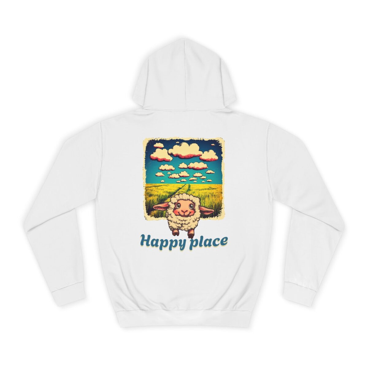 Happy place Unisex College Hoodie - Image 2