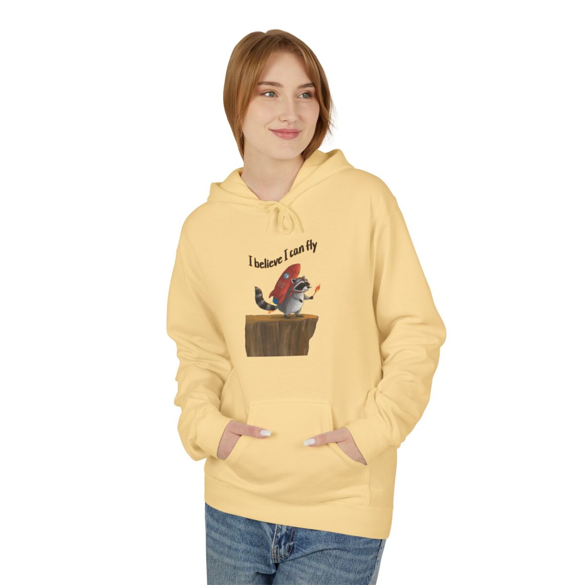 I believe I can fly Unisex Midweight Softstyle Fleece Hoodie - Image 7