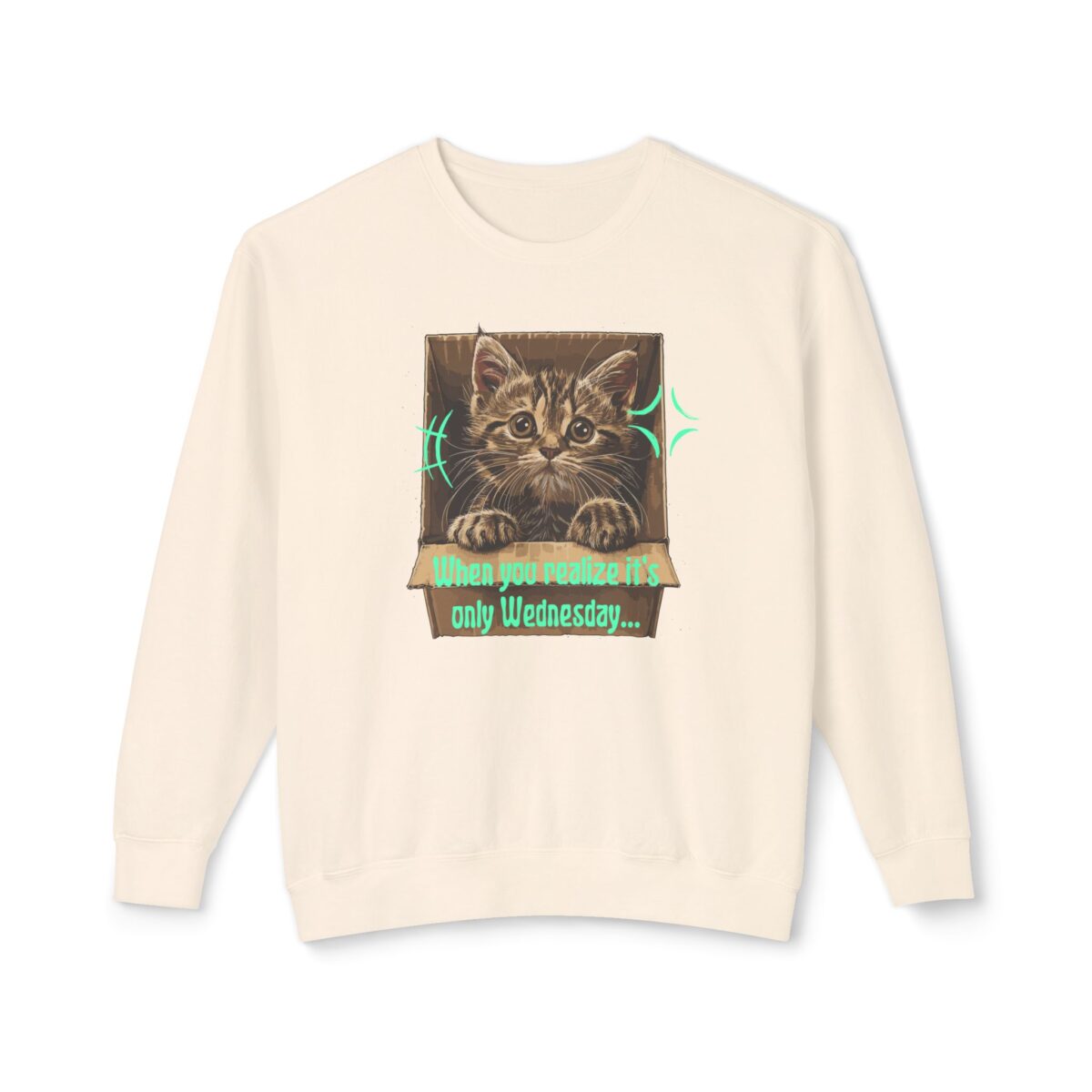 When you realize it's only Wednesday! Unisex Lightweight Crewneck Sweatshirt