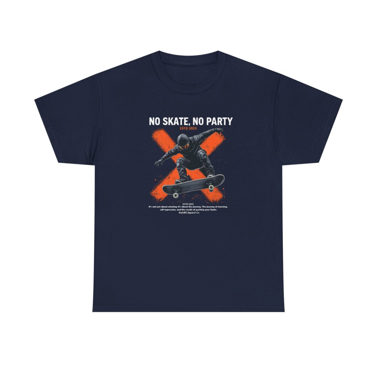 NO SKATE, NO PARTY Unisex Heavy Cotton Tee - Image 9