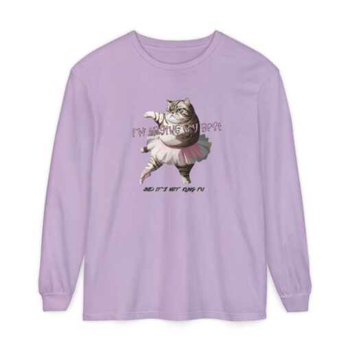 It's not kung fu Unisex Garment-dyed Long Sleeve T-Shirt - Image 21