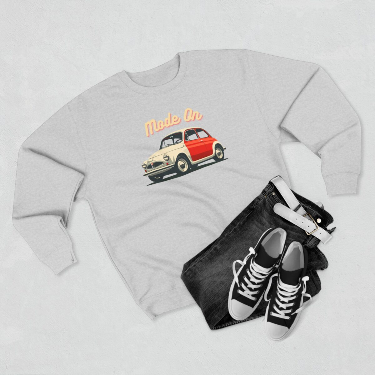 Mode on Unisex Crewneck Sweatshirt - Image 3