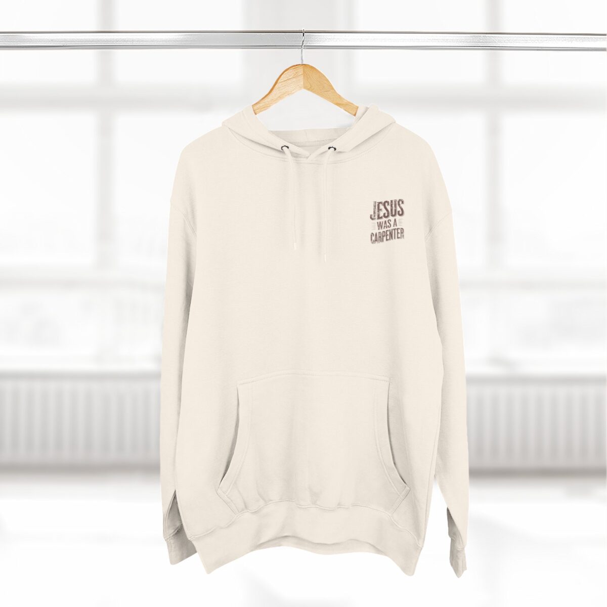 Jesus was a carpenter Three-Panel Fleece Hoodie - Image 20