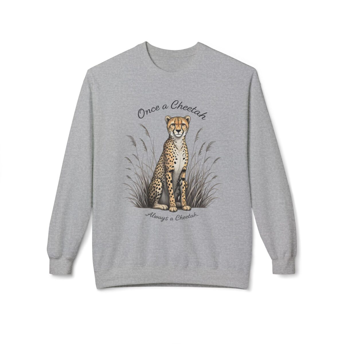 Always a cheetah Unisex Midweight Softstyle Fleece Crewneck Sweatshirt - Image 9