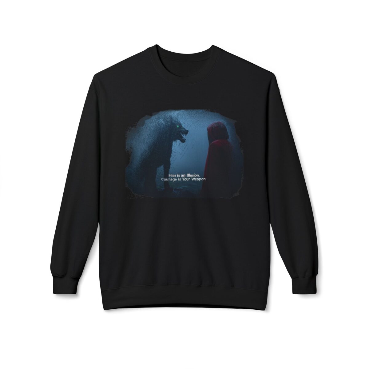 Fear is illusion Unisex Midweight Softstyle Fleece Crewneck Sweatshirt - Image 5