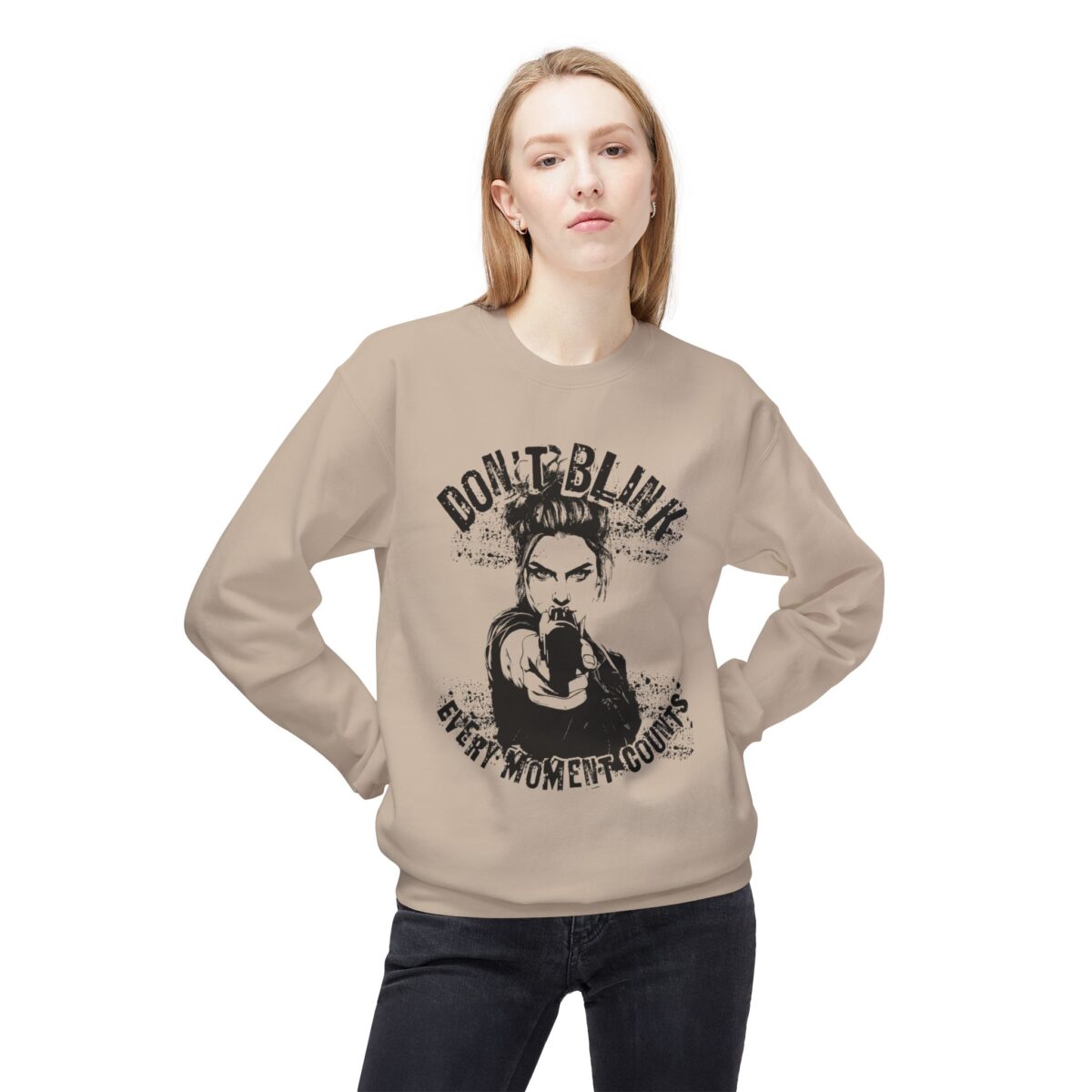 Don't Blink Unisex Midweight Softstyle Fleece Crewneck Sweatshirt - Image 3