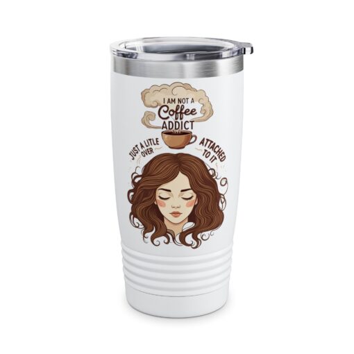 I am not a coffee addict Ringneck Tumbler, 20oz - Image 4