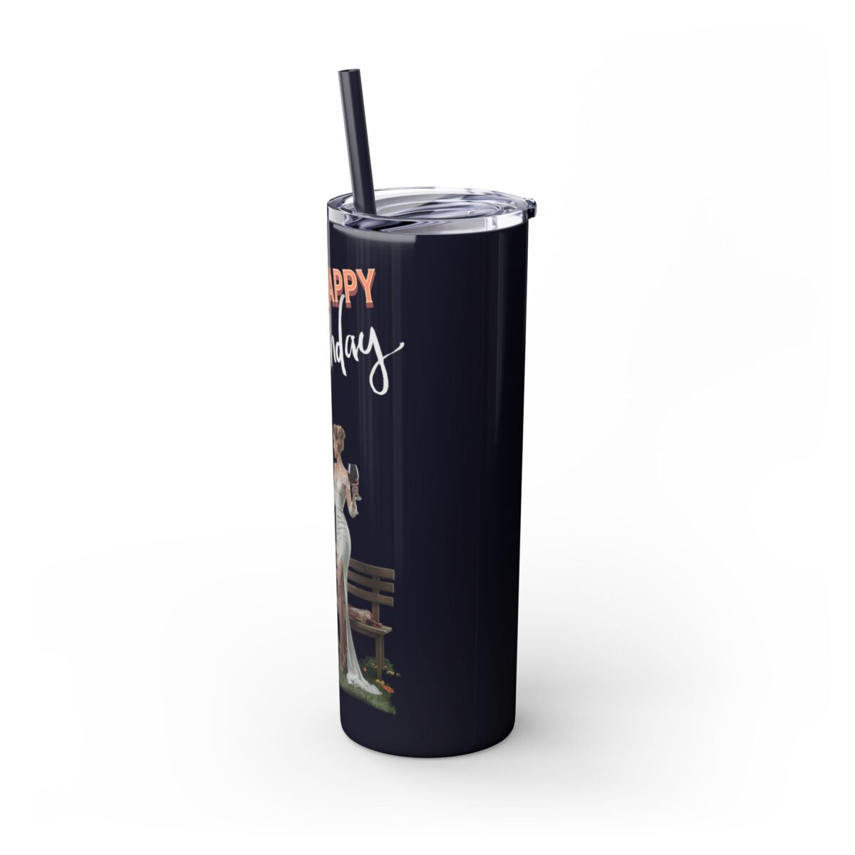 Happy Birthday Skinny Tumbler with Straw, 20oz - Image 16