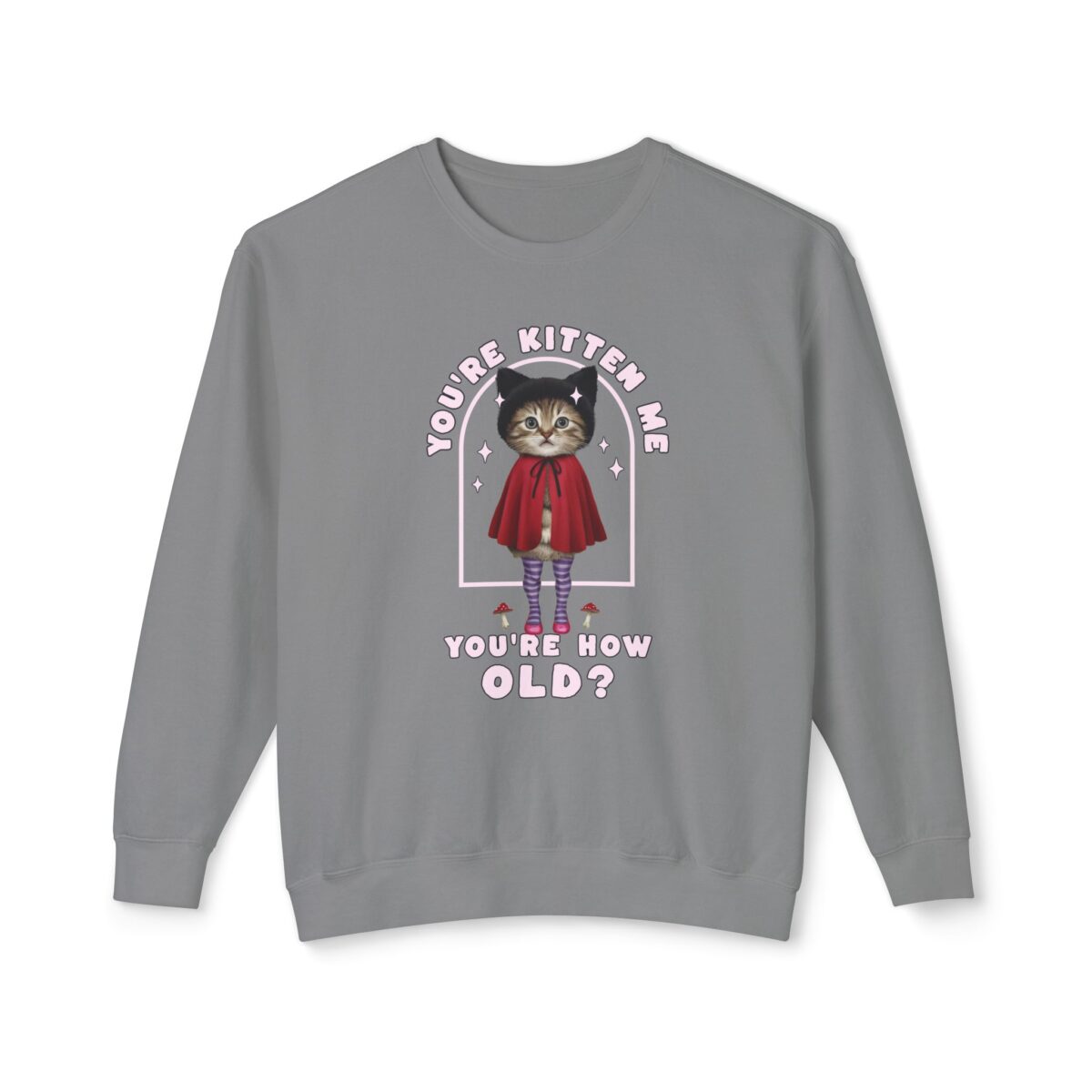 You're kitten me! Unisex Lightweight Crewneck Sweatshirt - Image 25