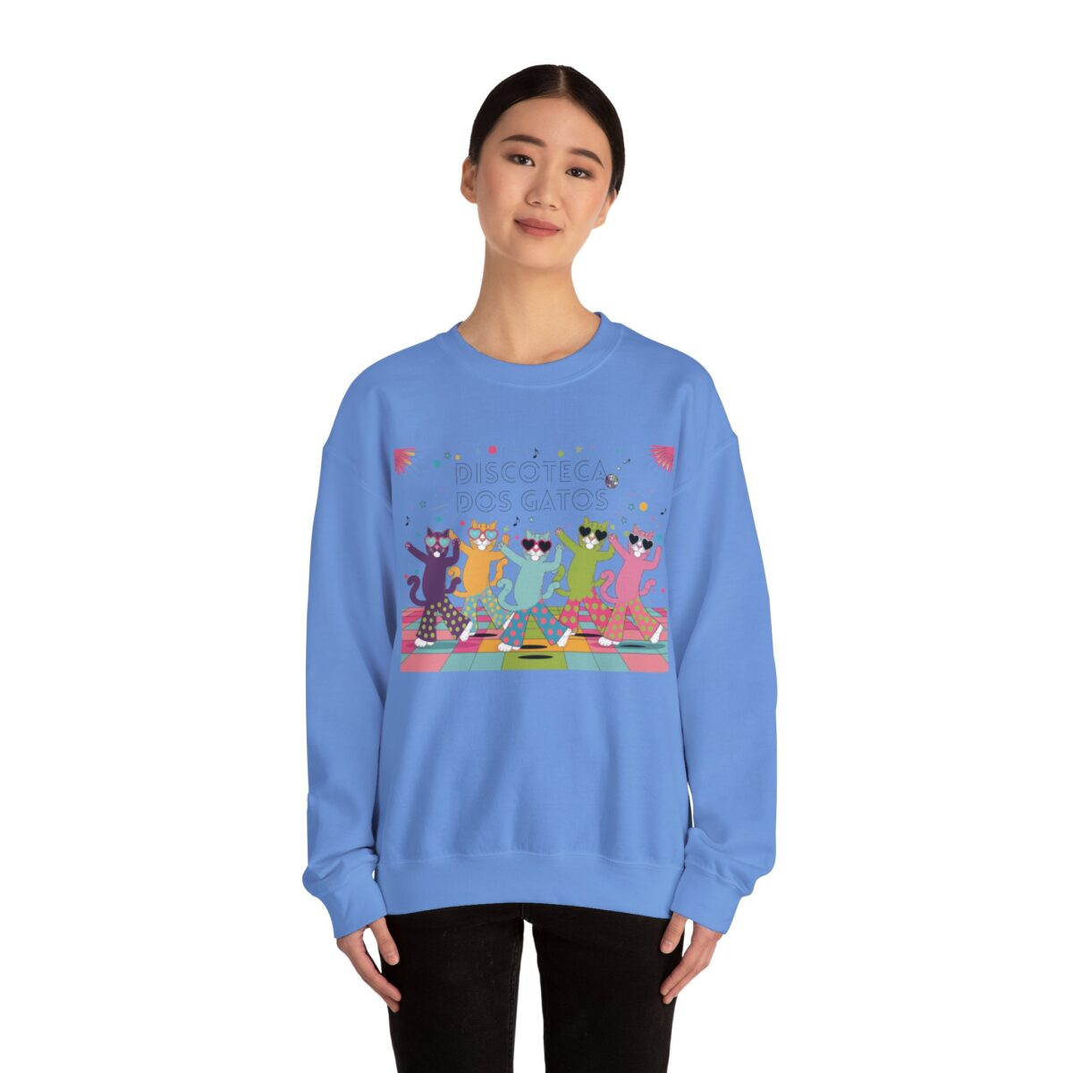 Discoteca dos Gatos Unisex Heavy Blend™ Crewneck Sweatshirt - Image 24