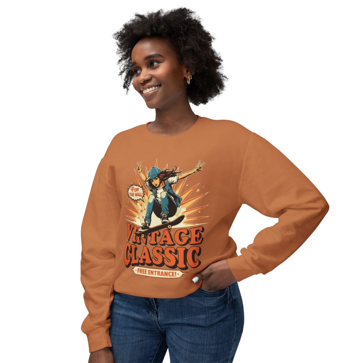 Vintage Classic Unisex Lightweight Crewneck Sweatshirt - Image 15