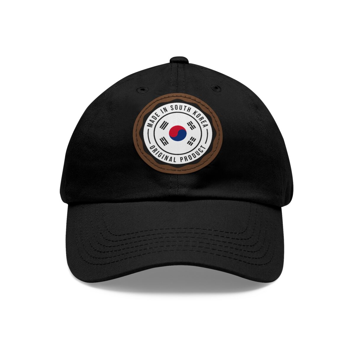 Made in South Korea Hat with Leather Patch (Round) - Image 17