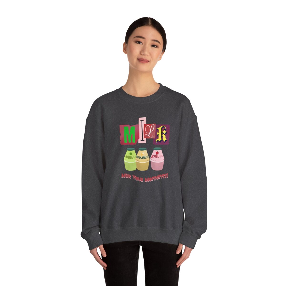 Milk your moment! Unisex Heavy Blend™ Crewneck Sweatshirt - Image 40